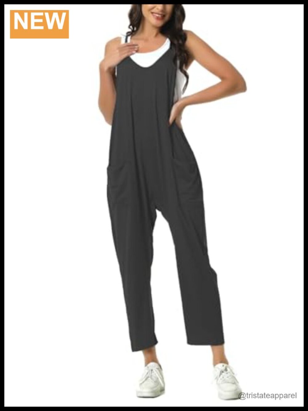 Women's Sleeveless Spaghetti Strap Overalls Casual Summer Jumpsuit Romper with